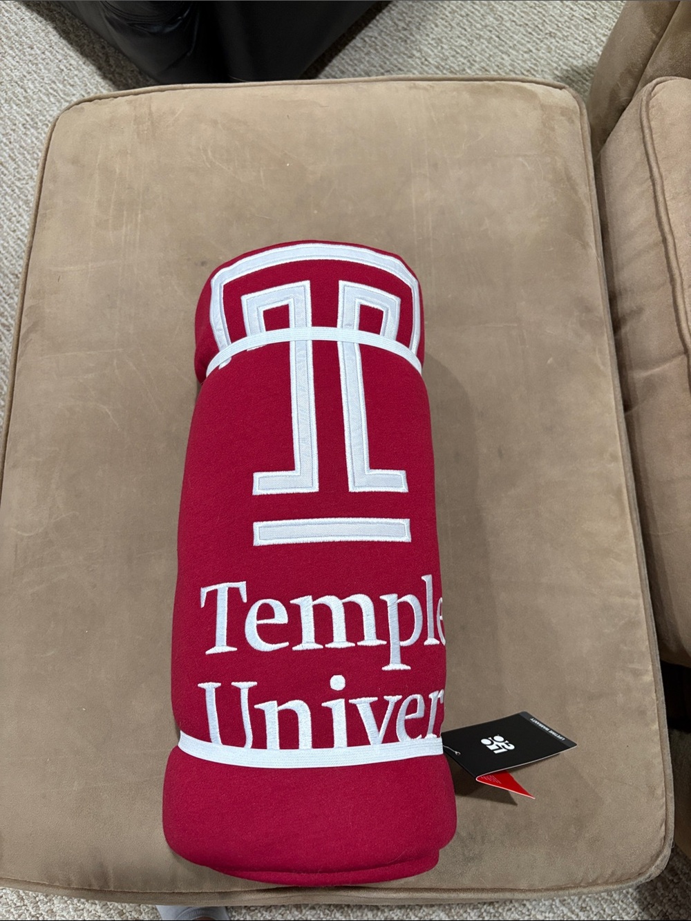 Logo Athletic Temple University Red & White Throw Blanket